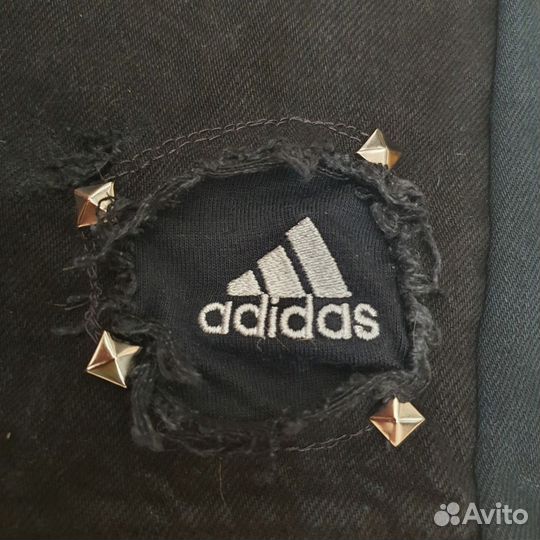 Джинсы кастом клеш adidas апсайкл