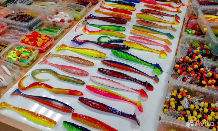 Силиконовые приманки 16-21см на щуку и стингера