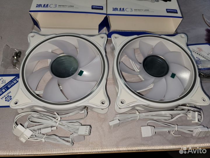 Argb кулера, вентиляторы белые