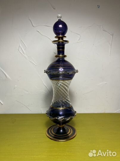 Флакон для духов старинный, тонкое стекло