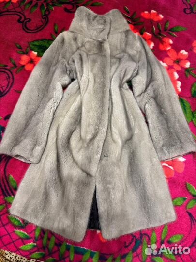 Шуба норковая серая