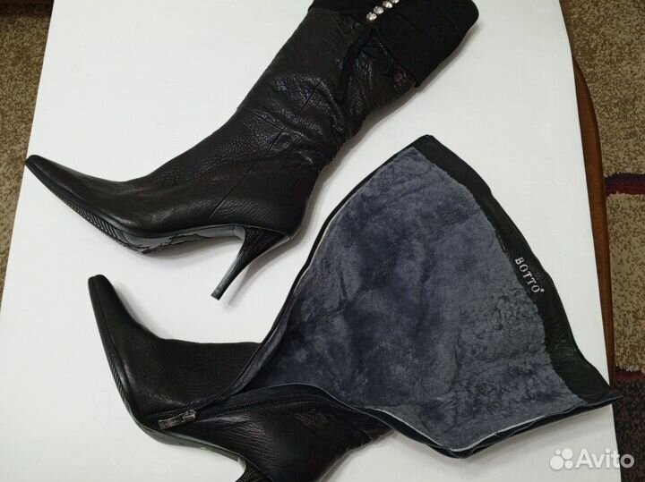 Сапоги зимние женские 40 размер новые, кожаные