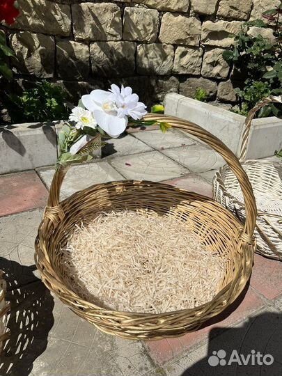Плетенные корзины, свадебные корзины