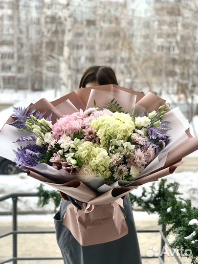 Букет гигант, из хризантем из роз с доставкой