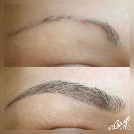 Микроблейдинг бровей- волосковая техника