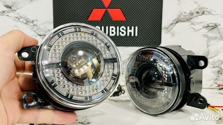 Лазерные противотуманки Mitsubishi BI-LED c дхо