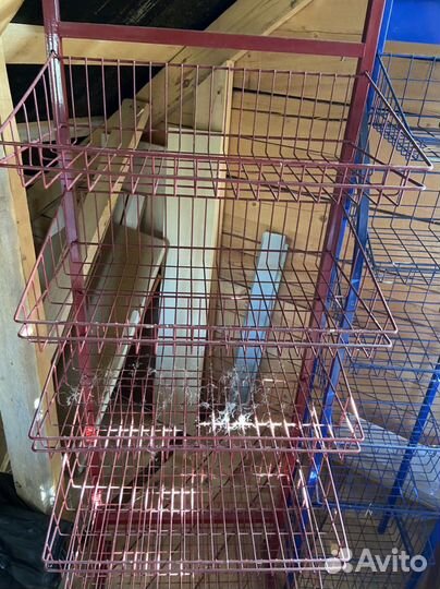 Полки сетки стеллаж (железные)