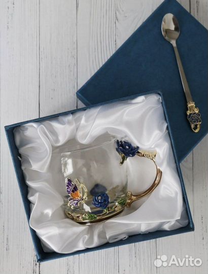 Чашка с бабочкой. 6 вариантов. Подарочный набор