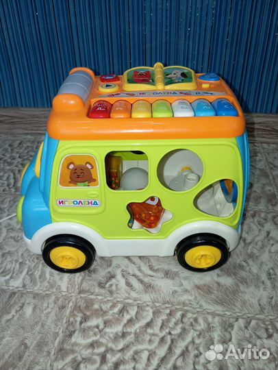 Развивающая музыкальная игрушка автобус - сортер