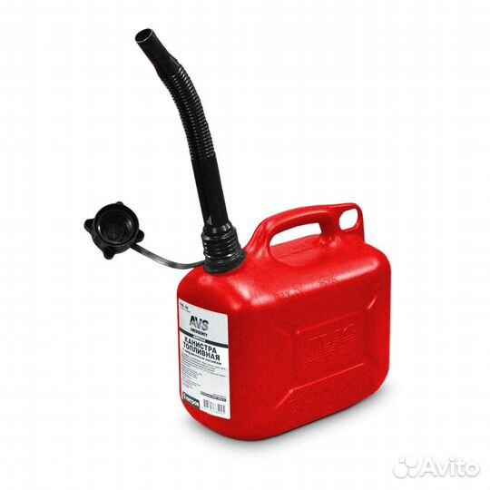 Канистра для бензина 5л красная топливная