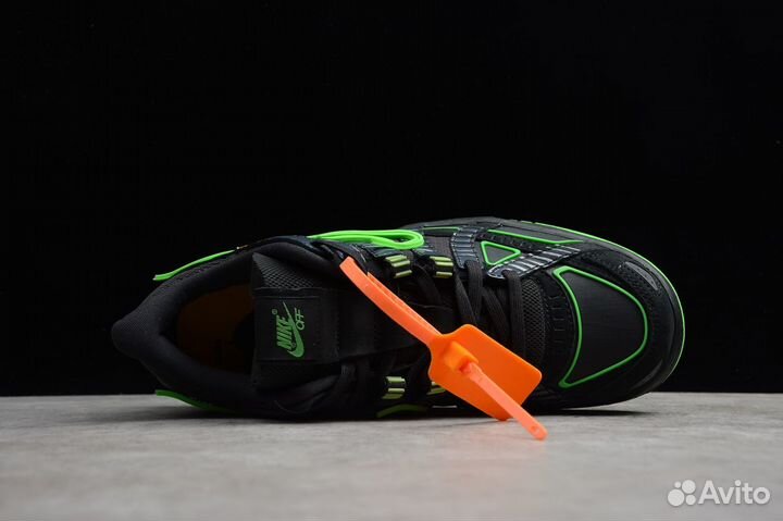 Nike air rubber dunk off white green оригинал