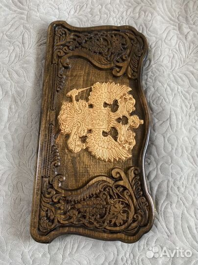 Нарды ручной работы российский герб