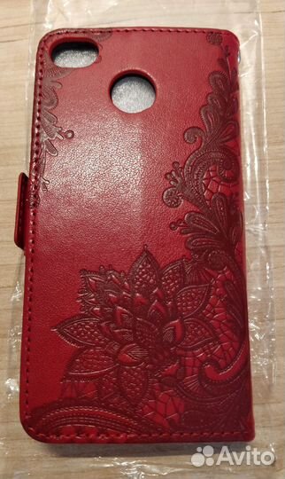 Кожаный чехол-книжка для Xiaomi Redmi 4X