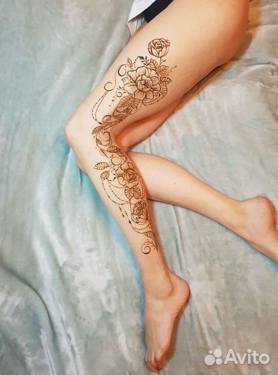 Мехенди. Джагуа. Временная тату хной, джагуа-гель