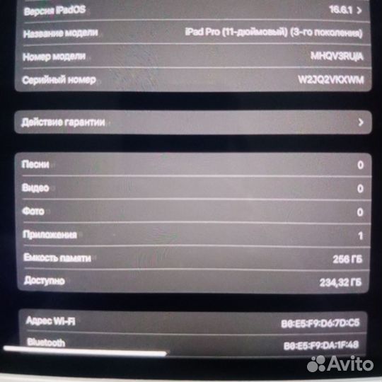 iPad pro 11 2021 m1 256gb