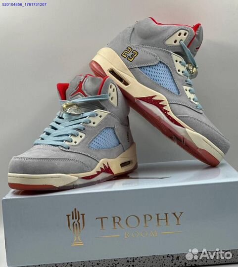 Кроссовки Nike Air Jordan 5 Retro Grey (Арт.77275)