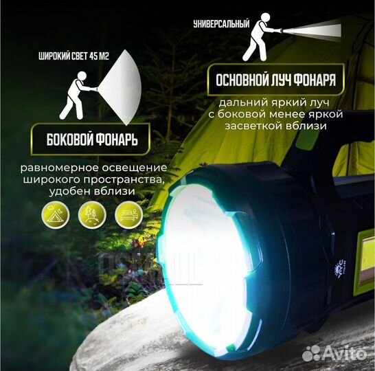 Фонарик светодиодный аккумуляторный