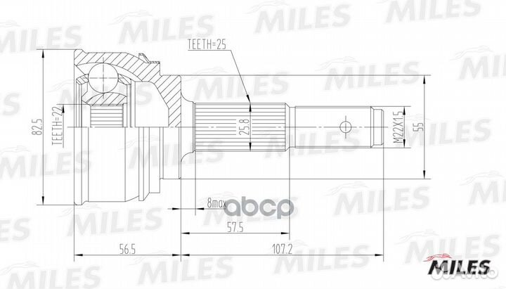 ШРУС наружный nissan almera 1.4 95-00 (GKN 301989)