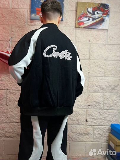 Костюм Corteiz SS24 Rules The World черно-белый