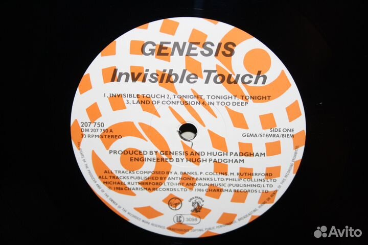 Виниловая пластинка genesis - invisible touch