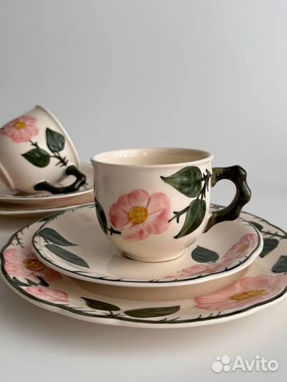 Чайные трио villeroy&boch wild rose винтаж