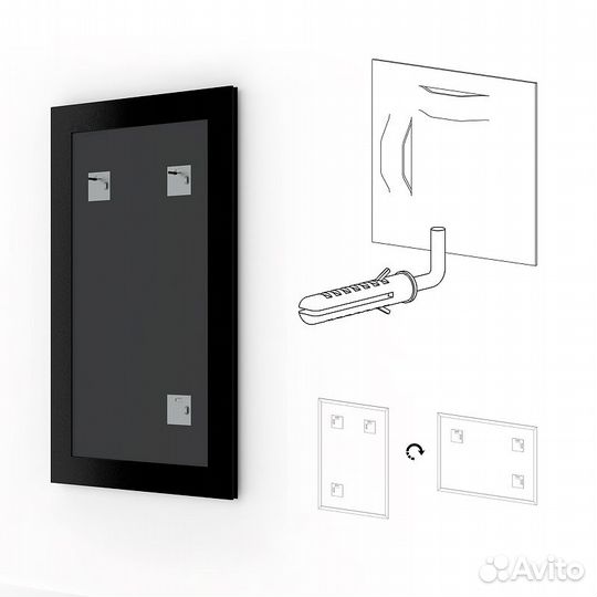 Зеркало Evoform Definite 112х62 BY 1083 в багетно