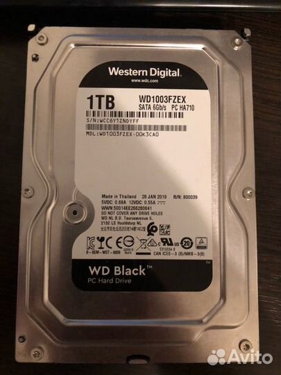 Жесткий диск 1 тб WD Black HDD