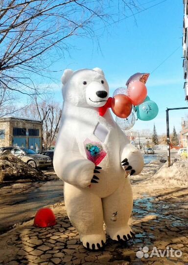 Мишка Умка аниматор большой медведь поздравление