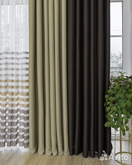 Портьеры блэкаут Марсель готовые шторы