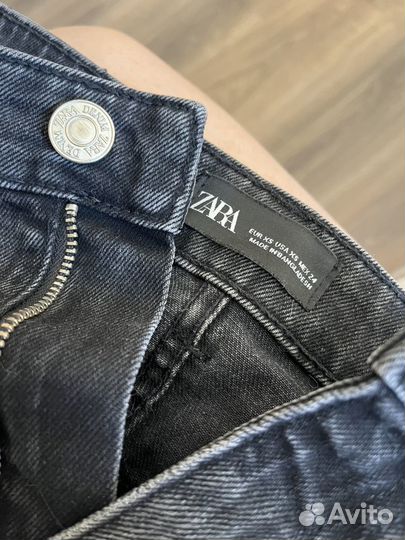 Джинсовая юбка миди zara