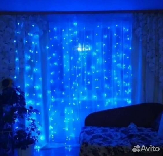 Гирлянда штора занавес на окна