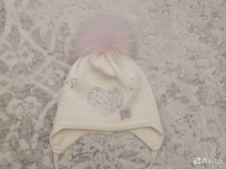 Шапка зимняя для девочки 52 54