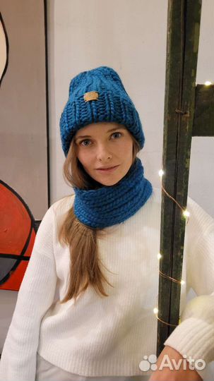 Комплект шапка и снуд