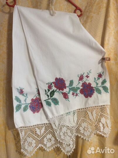 Рушник занавеска ришелье вышивка СССР