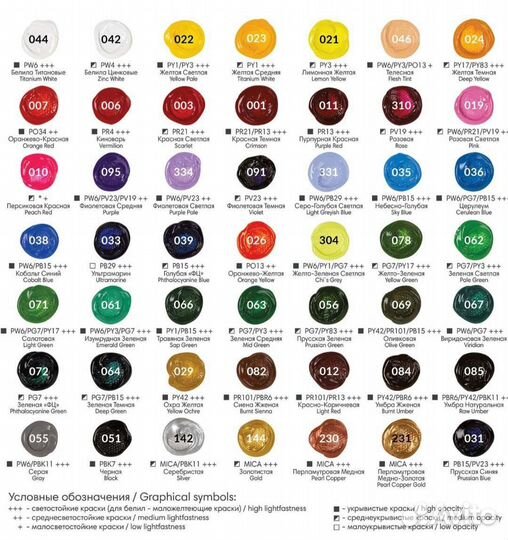 Краска акриловая художественная Brauberg