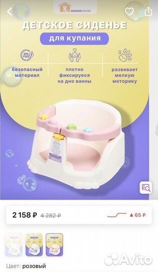 Стульчик для купания б/у