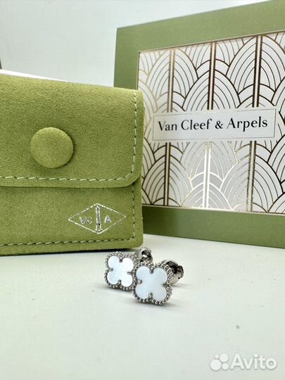 Серьги Van Cleef Alhambra перламутр и золото 18К