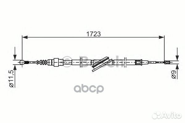 Трос стоян торм VAG 1987477686 Bosch
