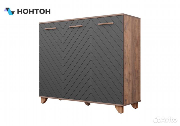 Комод Стокгольм дуб самдал / серый графит