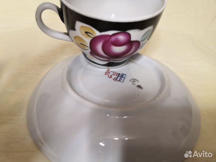 Чайная пара шиповник/роза, Вербилки, СССР 70-е г