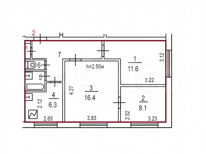 Аукцион: 3-к. квартира, 54,1 м², 1/9 эт.