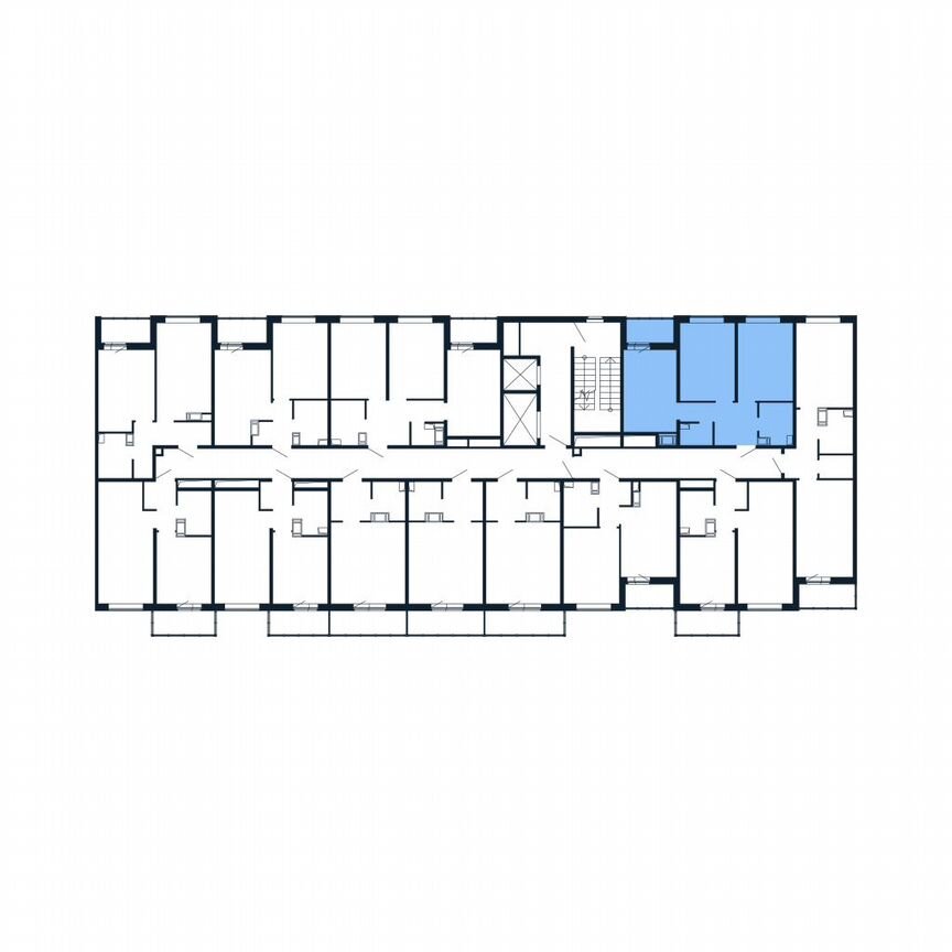 2-к. квартира, 46,1 м², 4/12 эт.