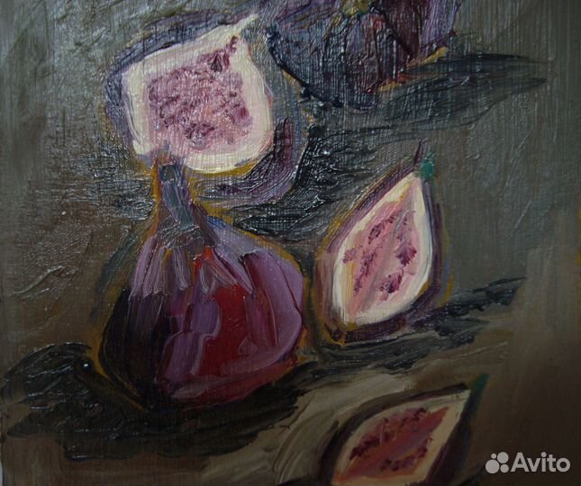 Картина маслом инжир, натюрморт маслом