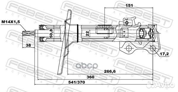 Амортизатор передний левый GAS.twin tube 016609