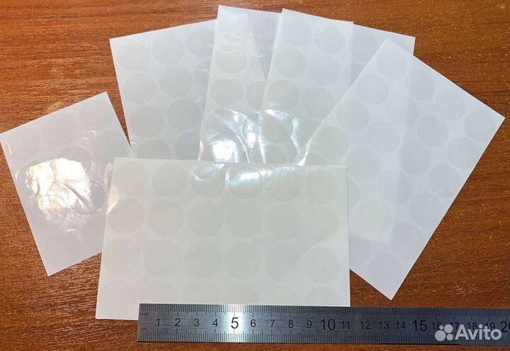 Наклейки прозрачные, диаметр 20 и 30 мм