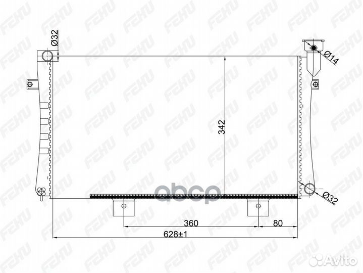 Радиатор охлаждения (сборный) VAZ 21213 Niva FR