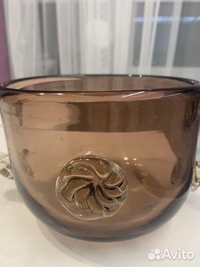 Ваза цветное стекло СССР