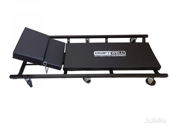 Лежак подкатной с регулируемым подголовником