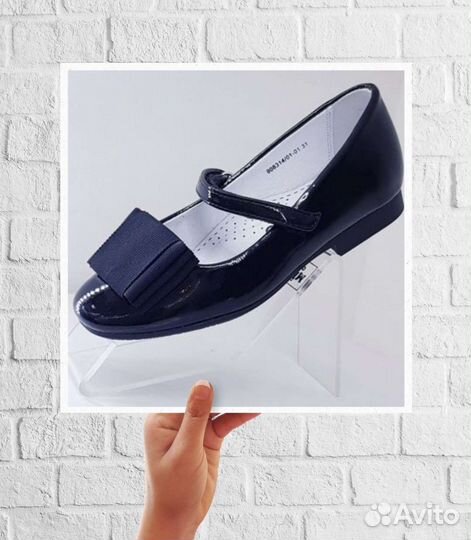 Туфли лаковые черные 29 30 31