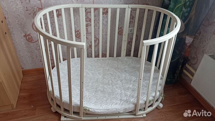 Детская кровать трансформер круглая